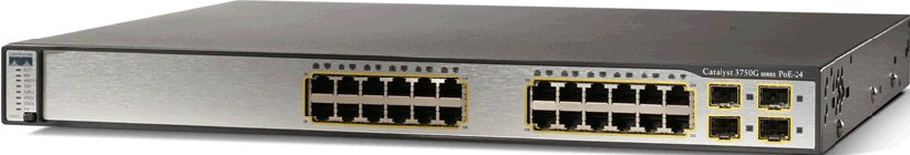 Cisco 3750G 24 Port Switch, WS-C3750G-24TS-E - Click Image to Close